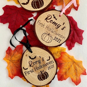 My first Halloween, Baby’s first halloween, First halloween keepsake, First halloween ornament, Engraved Ornament