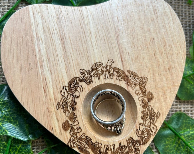 Mushroom ring holder, wood ring holder, egg board, mini egg holder, mushroom wreath, mushy gift, mushroom boards