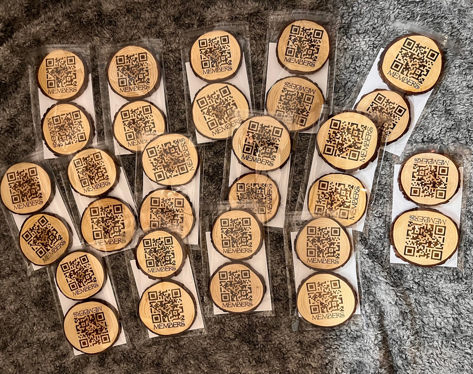 Custom Menu QR Code Engraved Qr Code Wood Slice Personalised Etsy