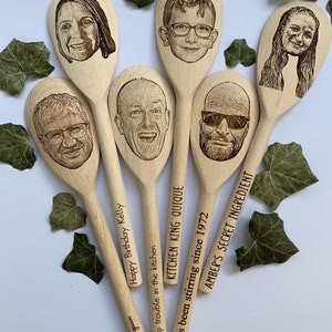 Your face on a spoon, Engraved wooden spoon, gift for mum, , Big spoon little spoon, Gag gift, joke present, mother's day present zdjęcie 6