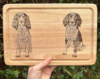 Custom pet chopping board, Engraved wooden board, Dog chopping board, Father's day present, Dog mum, Dog lover, Custom pet gift