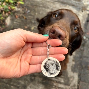 Custom pet keyring, Engraved dog wood keyring, Your pet laser engraved, Personalised key chain from pet, Father’s Day Gift, Paw parent