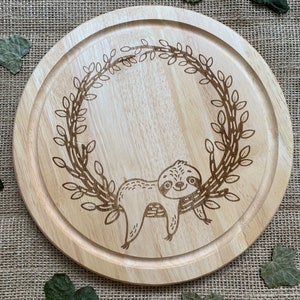 Sloth chopping board, funny sloth, Sloth Gift, Sloth home warming present, Gift for her, Animal lover, Chopping board gift, Present for mum