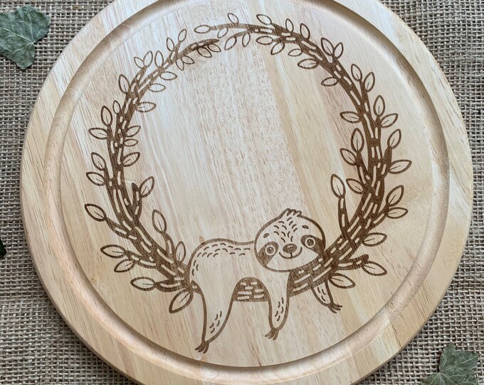 Sloth chopping board, funny sloth, Sloth Gift, Sloth home warming present, Animal lover, Chopping board gift, Mother’s Day Giftm