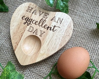Have an eggcellent day, egg holder, Egg and solider board, Novelty gift, Joke egg present, Valentines joke gift for him