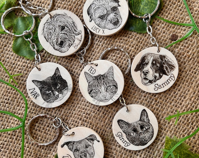 Dog keyring, Engraved wood custom key chain, Dog mum, Dog dad, Keepsake from the dog, Paw parent, Father’s Day Gift, Custom present for dad