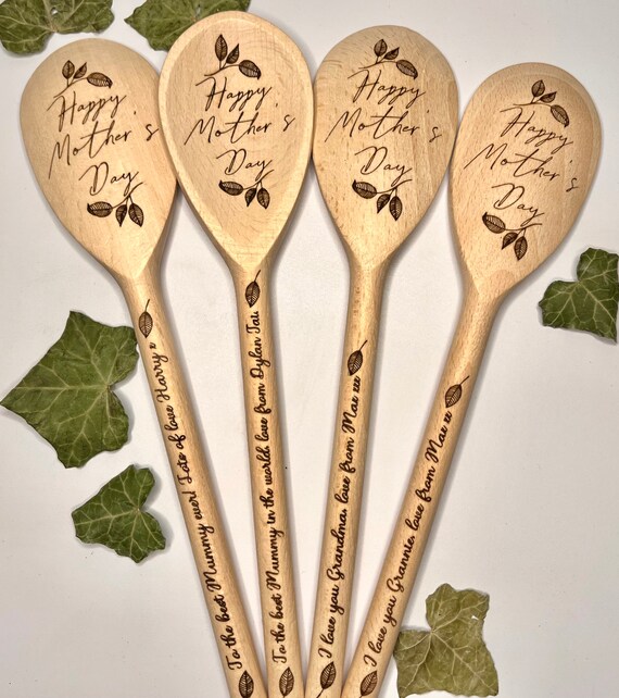 Set Di 6 Utensili Da Cucina In Legno Con Supporto - Cucchiai E Mestoli Per Pentole Antiaderenti - 2