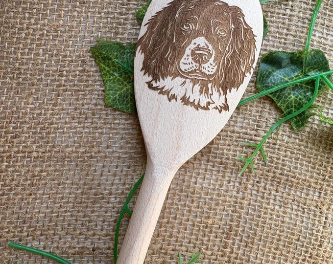 Engraved Springer Spaniel Wooden Spoon: Personalized Dog Lover Gift