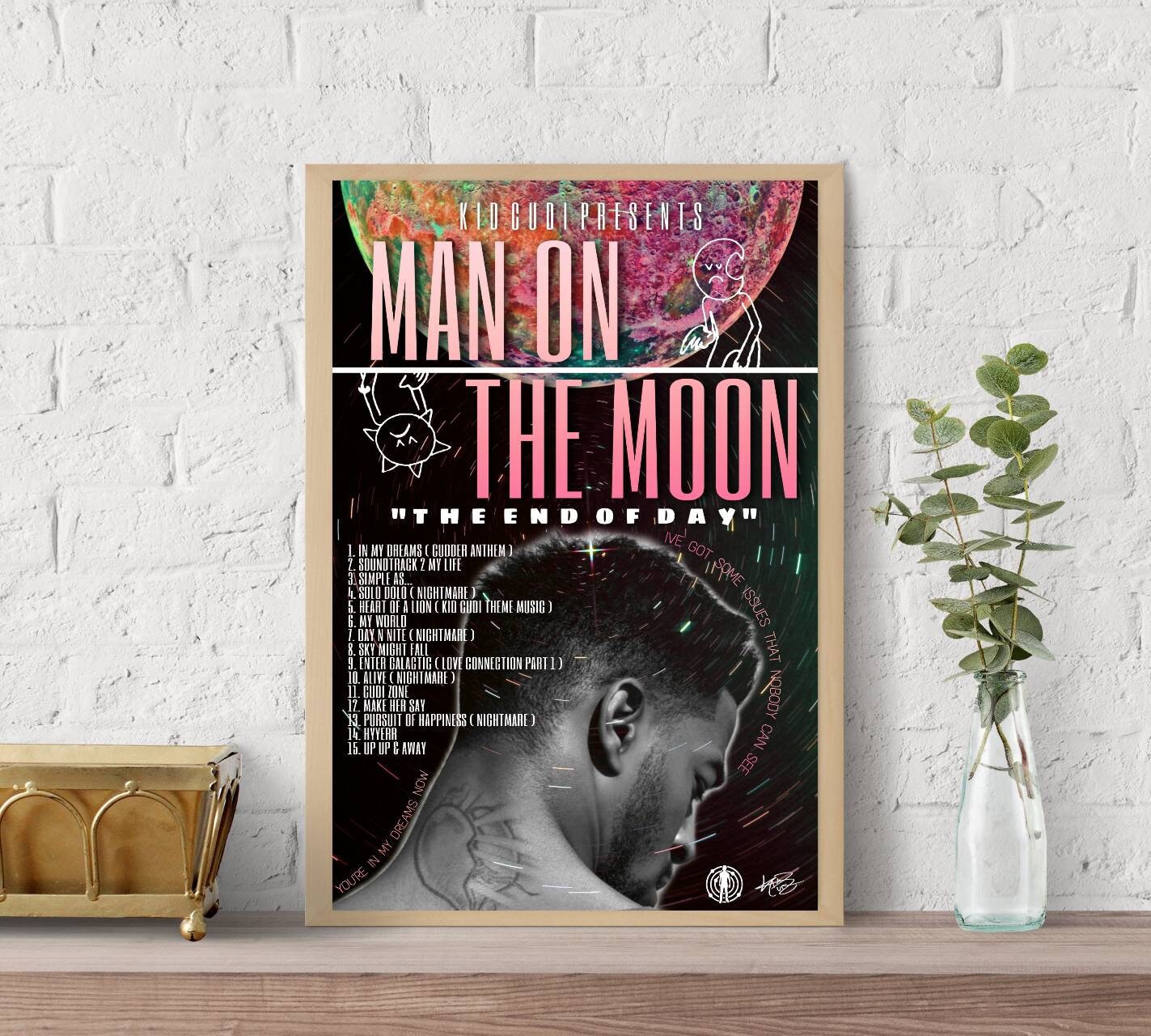 Kid Cudi Man On The Moon Poster Etsy