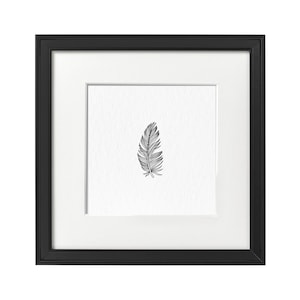 Miniature Feather  Pen and Ink Drawing Fine Art Print