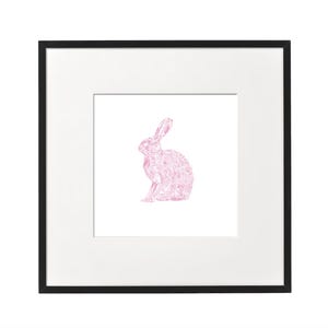 Wild Hare Miniature Pen and Ink Drawing Fine Art Print