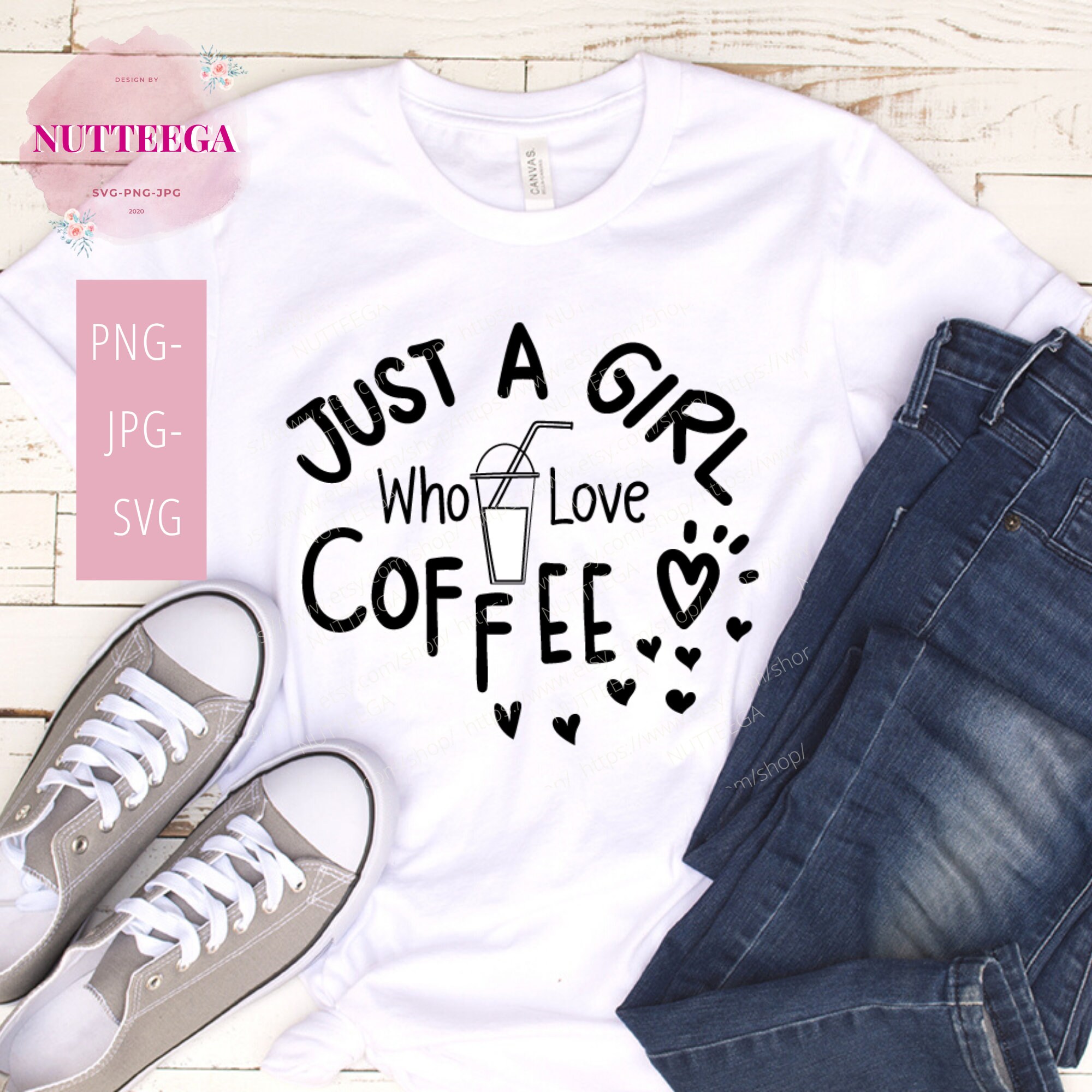 Just a girl who loves coffee SvgCoffee Lover pngCoffee Quote Etsy