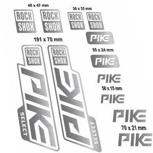 Custom Decals fit MTB fork RockShox PIKE SELECT 2019 2020 2021 2022
