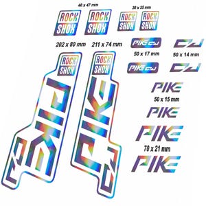 Custom Decals fit MTB fork RockShox PIKE DJ. 2019-2024