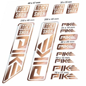 Custom Decals fit MTB fork RockShox PIKE,  2023-2024