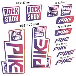 Custom Decals fit MTB fork RockShox PIKE ULTIMATE,  2019-2022