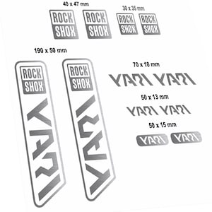Decals fit MTB fork RockShox YARI 2021-2024. Custom stickers