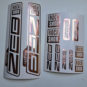 Custom Decals fit MTB fork RockShox ZEB SELECT+ ,  2020-2024