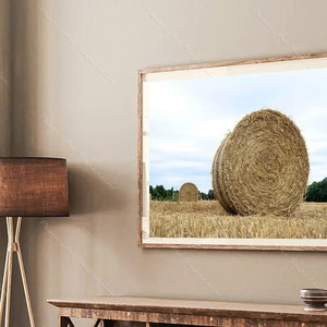 Druck Heuballen 1, französische Provinz, Frankreich Fotografie, Bauernhaus Wandkunst, rustikale Wandkunst, Provence Wandkunst, Landhaus Wandkunst