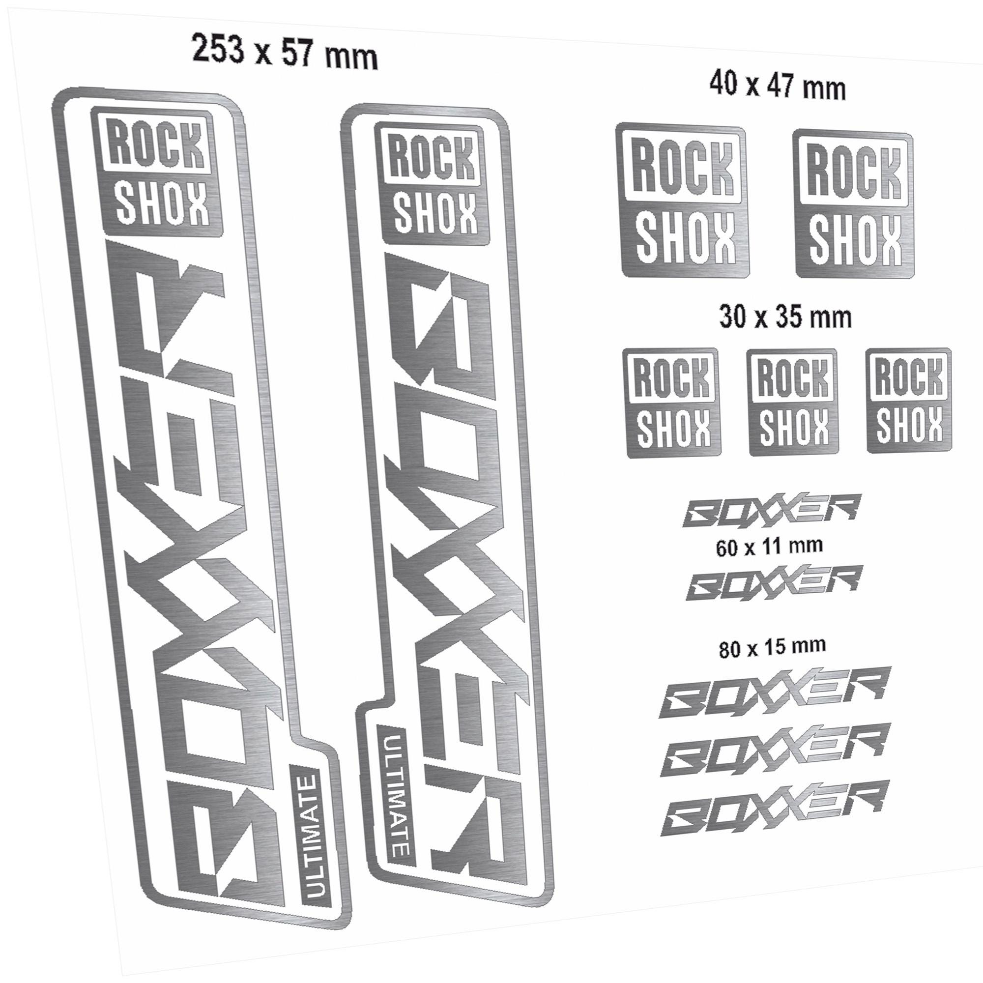 Decalcomanie RockShox Pike Ultimate [MY20] - Argento nero e