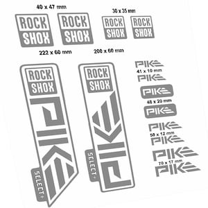 Custom Decals fit MTB fork RockShox PIKE SELECT+ Plus. 2023-2024
