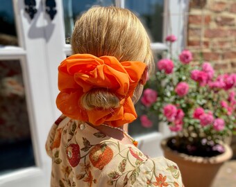 Orange Giant Scrunchie. Any 2 PLAIN Scrunchies for 16 GBP see separate listing to purchase!