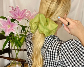 Gold Olive Giant Scrunchie! Any 2 PLAIN Scrunchies for 16 GBP see separate listing to purchase!