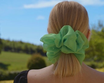 Lime Green Giant Scrunchie! Any 2 PLAIN Scrunchies for 16 GBP see separate listing to purchase!