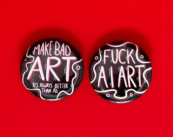 Anti AI Badges - 32mm