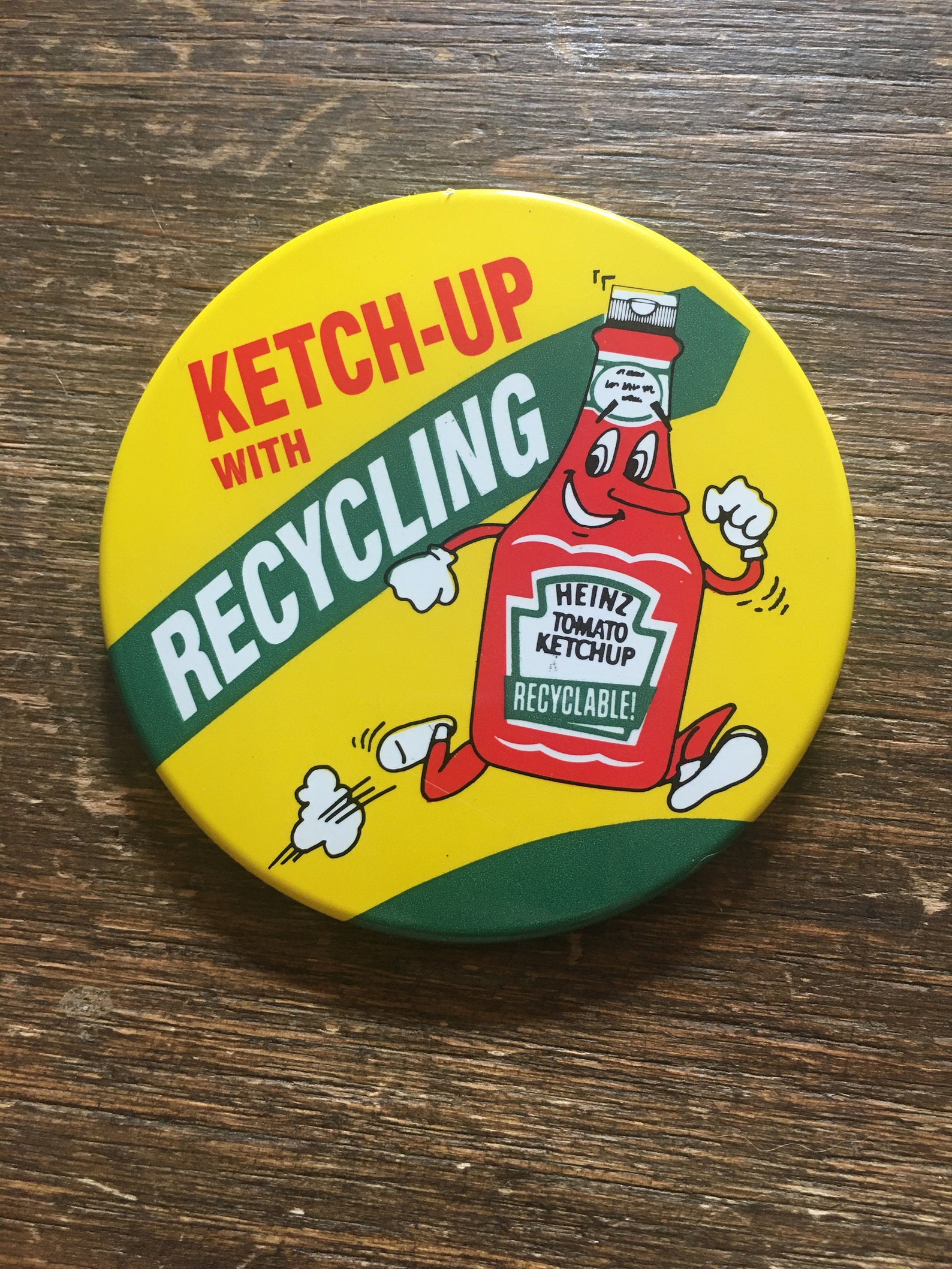 Vintage Heinz Ketchup Recycling Pinback Etsy