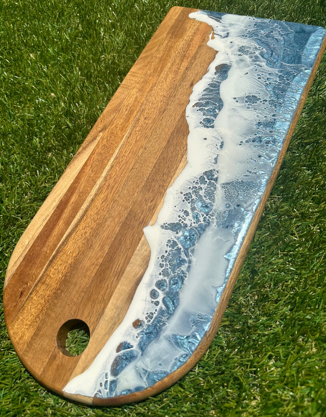 Charcuterie Board/ Cheese Board/ Ocean Resin Serving Board Etsy