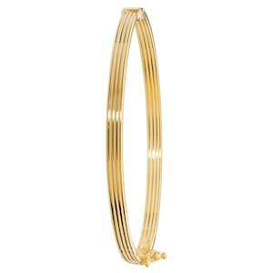 9Ct Gold Lined Design Hinged Bangle, Lined Gold Bracelet, Hinged Gold Bangle, Gold Jewelry Gift, 9K Gold Bracelet, Elegant Gold Bangle