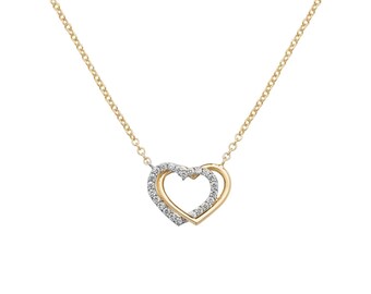 9ct Gold Entwined Heart Necklace