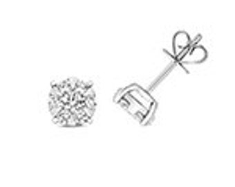 Diamond Brilliant Studs In 18Ct White Gold