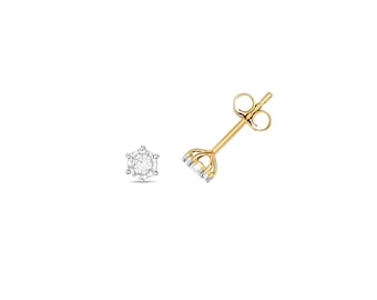 Diamond Illusion Plate Studs In 9Ct Gold, Diamond Studs, 9ct Gold Earrings, Gold Stud Earrings, Diamond Earrings, Minimalist Jewelry