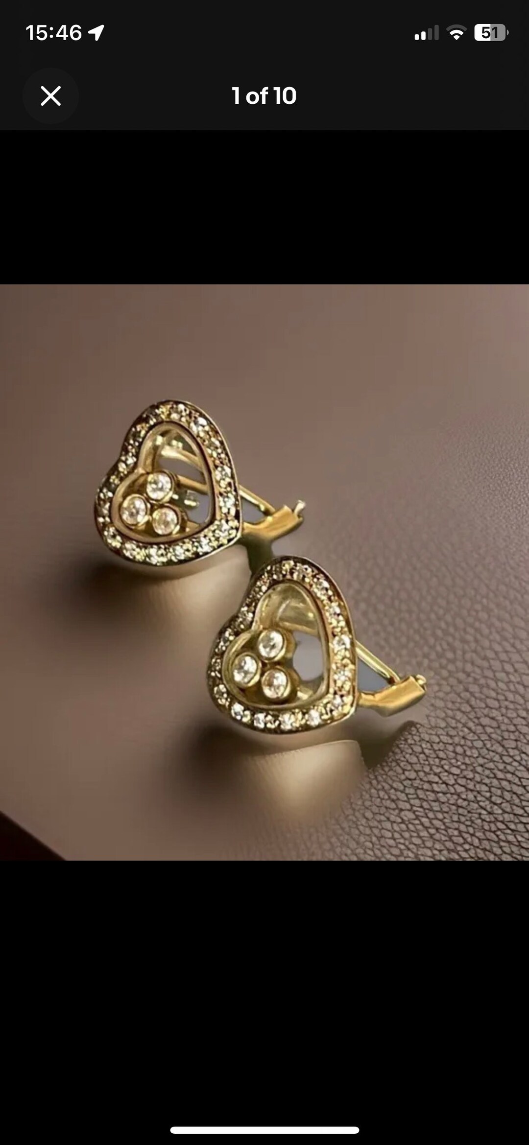 18ct Yellow Gold Dancing Diamond Earrings Floating Heart Etsy