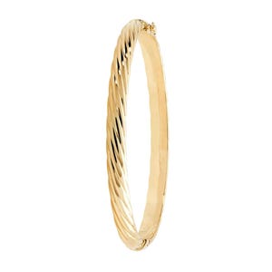 9Ct Gold Lined Design Hinged Bangle, 9ct Gold Bangle, Gold Hinged Bracelet, Lined Design Bangle, Gold Cuff Bracelet, Gold Cuff