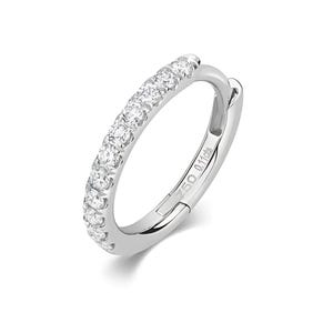 Diamond Cartilage Hoop in 18ct White Gold, Diamond Hoops, 18ct Gold Hoops, Diamond Earrings, White Gold Earrings, Gift for Her