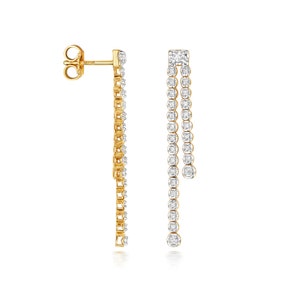Diamond Drop Earrings In 9Ct Gold, Diamond Drop Earrings, 9ct Gold Earrings, Gold Diamond Earrings, Elegant Drop Earrings, Diamond Jewelry