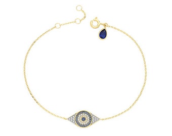 9Ct Gold Evil Eye Bracelet