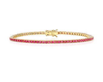 Ruby Bracelet In 18Ct Gold