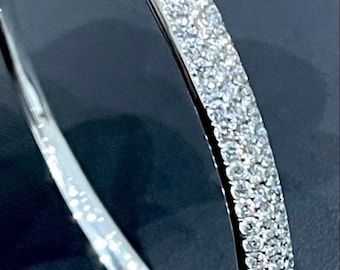18kt witgouden diamanten armband, 3,15 ct verharde set, gemerkt