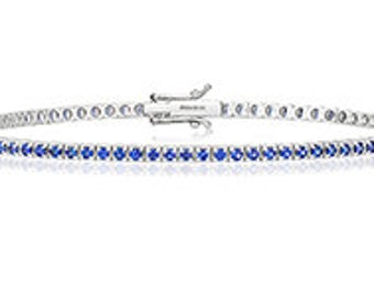 Sapphire Bracelet In 18Ct White Gold