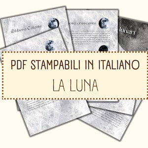 Grimoire in Italian, Lunar Magic, printable digital pages in Italian for your grimoire and your Book of Shadows