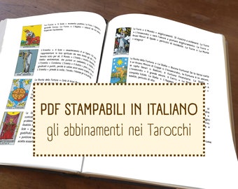 Grimorio in italiano, gli abbinamenti nei Tarocchi, pagine stampabili in italiano per il tuo Grimorio e per il tuo libro delle ombre