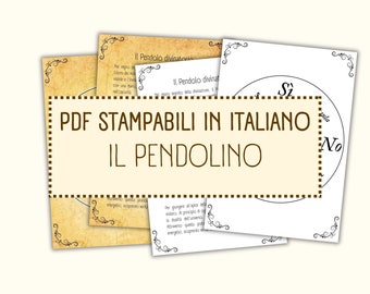 Grimorio in italiano, divinazione col pendolino, pagine digitali stampabili in italiano per il tuo Grimorio e per il tuo libro delle Ombre