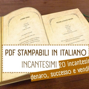 Digital Grimoire: Spells for Success | Printable Money and Sales Pages | Book of Shadows Italian