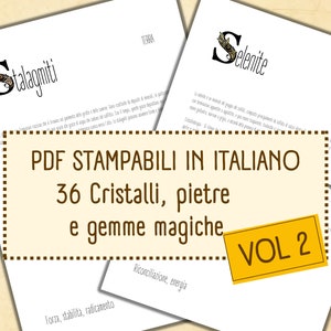 イタリア語のグリモワール、あなたのグリモワールと影の本のためのイタリア語のデジタルページ - 第 2 巻 - 魔法のクリスタル