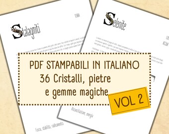 Grimorio in italiano, pagine digitali in italiano per il tuo grimorio e per il tuo libro delle ombre – volume 2 - Cristalli nella magia