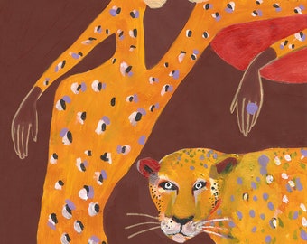 Print-Woman with leopard